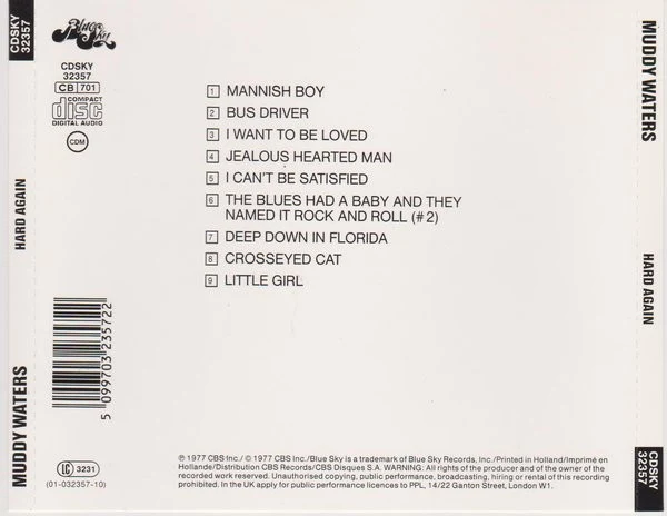 Muddy Waters - Hard Again (CD, Album, RE) - Image 2