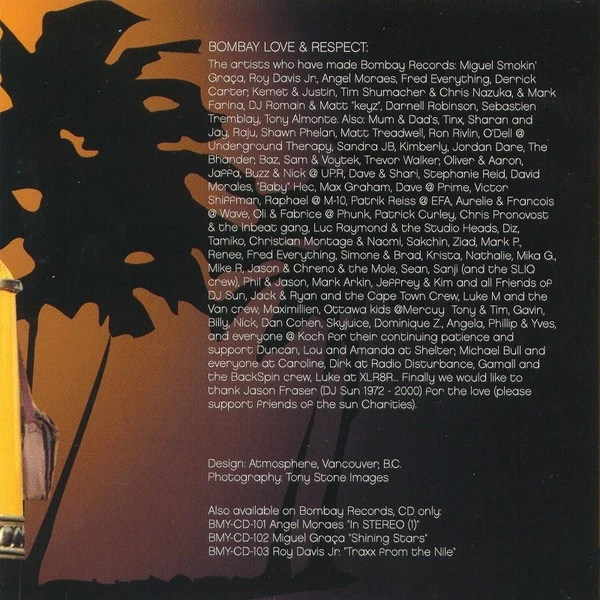 Nav Bhinder & Patrick Dream - Bombay One (CD, Comp, Mixed) - Image 3