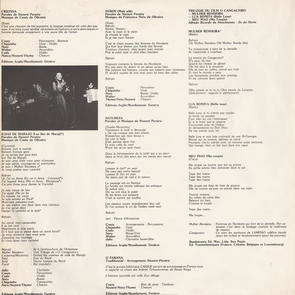 Nazaré Pereira - Natureza (LP, Album) - Image 5