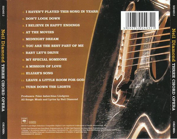 Neil Diamond - Three Chord Opera (HDCD, Album) - Image 2