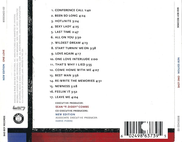 New Edition - One Love (CD, Album) - Image 3