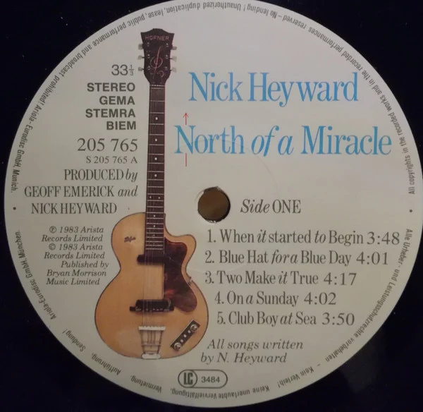 Nick Heyward - North Of A Miracle (LP, Album, Gat) - Image 3