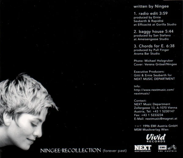 Ningee - Recollection (Forever Past) (CD, Maxi, Single) - Image 2