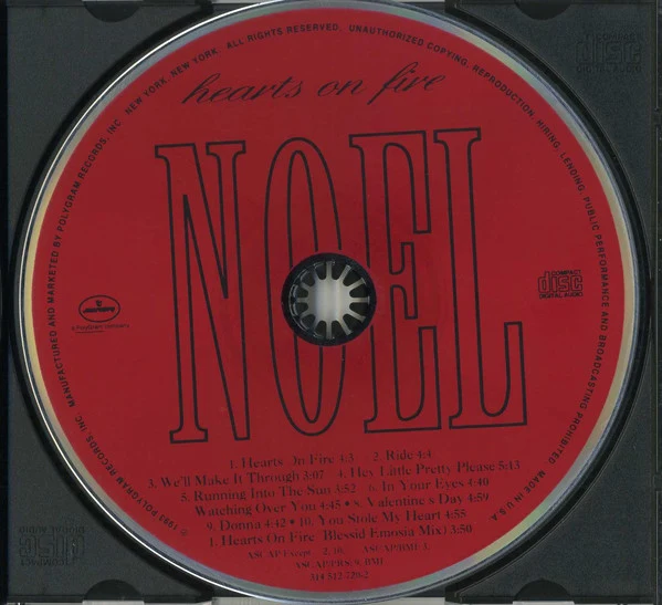 Noel - Hearts On Fire (CD, Album) - Image 3