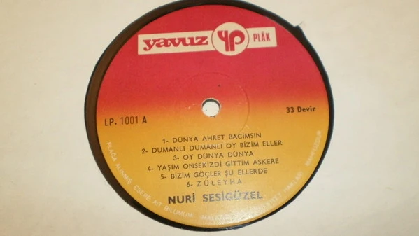 Nuri Sesigüzel - Nuri Sesigüzel (LP) - Image 3