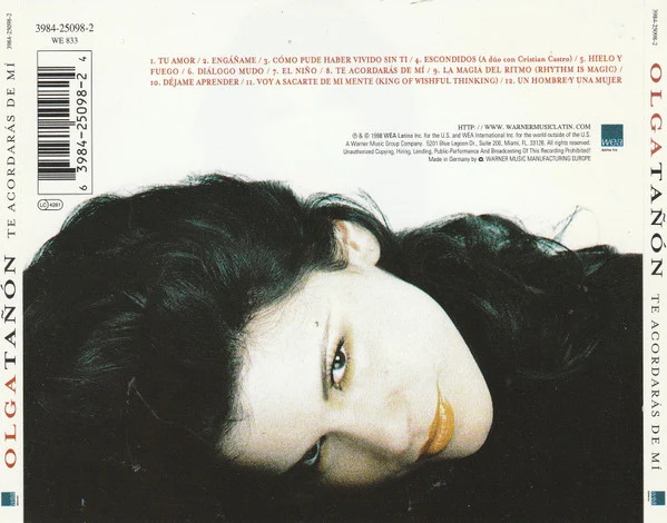 Olga Tañón - Te Acordarás De Mí (CD, Album) - Image 2