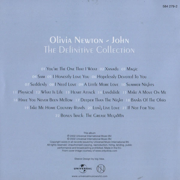 Olivia Newton-John - The Definitive Collection (CD, Comp, RP) - Image 3
