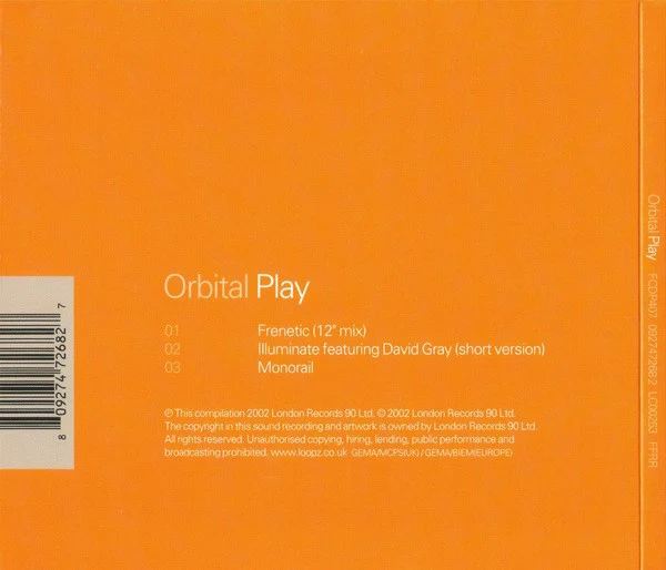 Orbital - Play (CD, EP, CD1) - Image 2