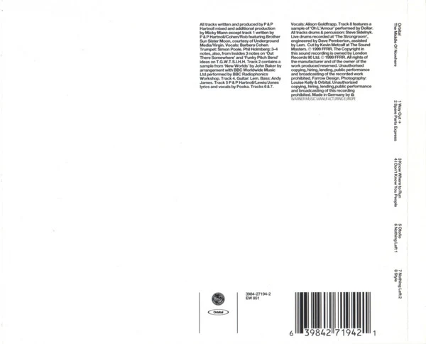 Orbital - The Middle Of Nowhere (CD, Album) - Image 5