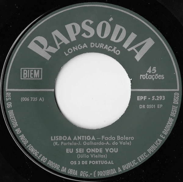 Os 3 De Portugal - Os 3 De Portugal (7", EP) - Image 3