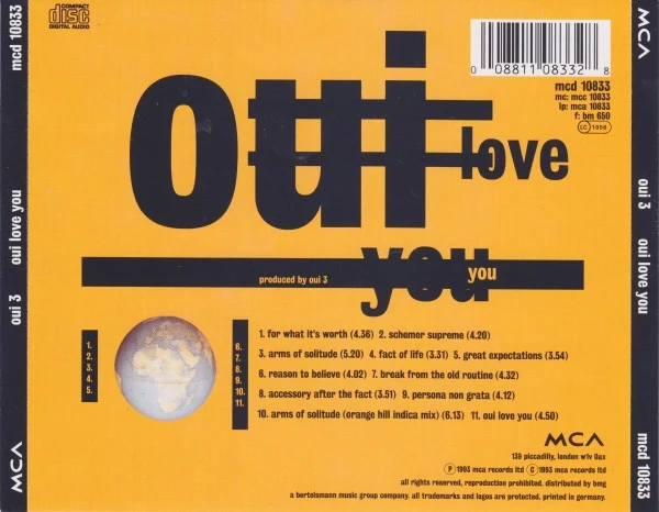 Oui 3 - Oui Love You (CD, Album) - Image 3