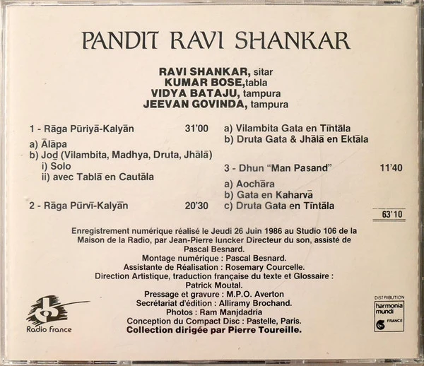Pandit Ravi Shankar* - Pandit Ravi Shankar (CD, Album) - Image 2