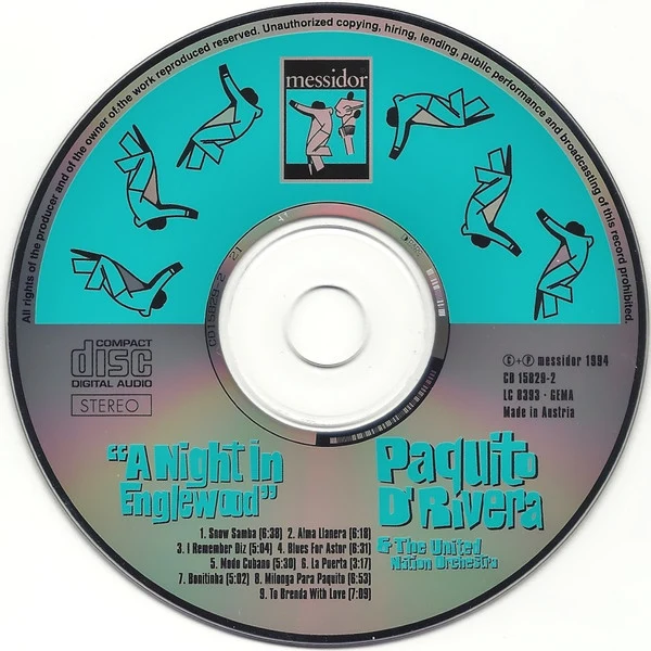 Paquito D'Rivera & The United Nation Orchestra - A Night In Englewood (CD, Album) - Image 3