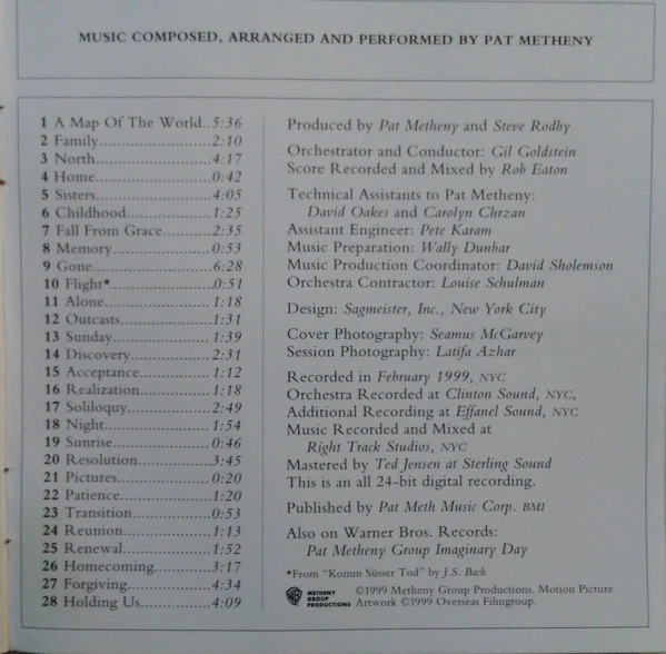 Pat Metheny - A Map Of The World (CD, Album) - Image 5