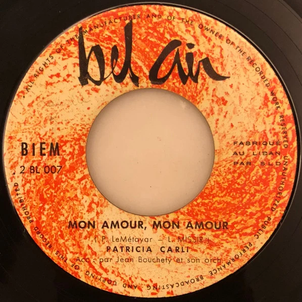 Patricia Carli Accompagnée Par Jean Bouchéty Et Son Orchestre - Accusée, Levez-Vous / Mon Amour, Mon Amour (7") - Image 2