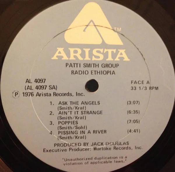 Patti Smith Group - Radio Ethiopia (LP, Album, Pet) - Image 3