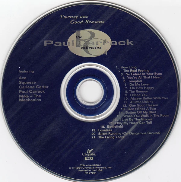 Paul Carrack - Twenty-One Good Reasons: The Paul Carrack Collection (CD, Album, Comp) - Image 3