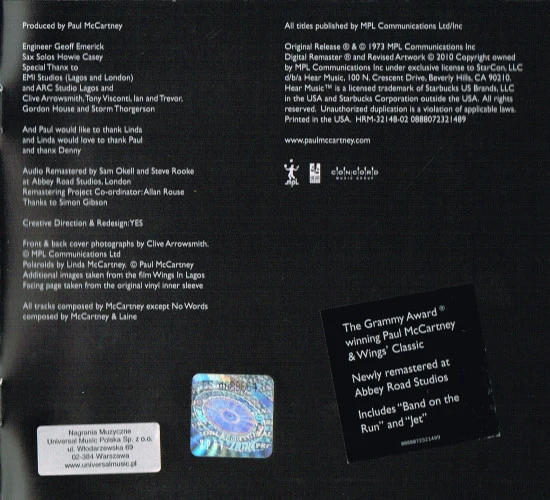 Paul McCartney & Wings* - Band On The Run (CD, Album, RE, RM, Car) - Image 4