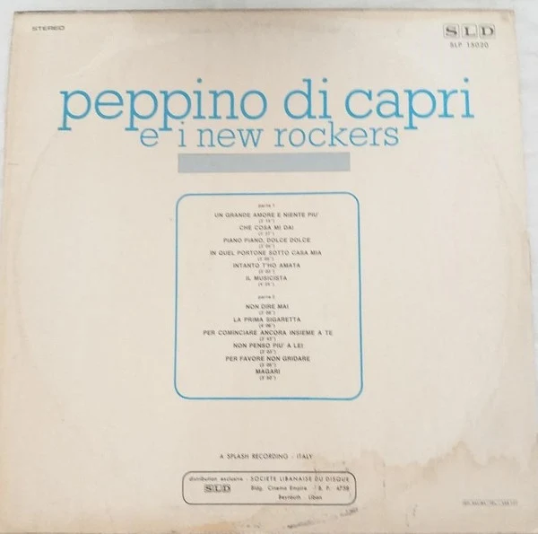 Peppino Di Capri & I New Rockers - Peppino Di Capri & I New Rockers (LP, Album) - Image 2