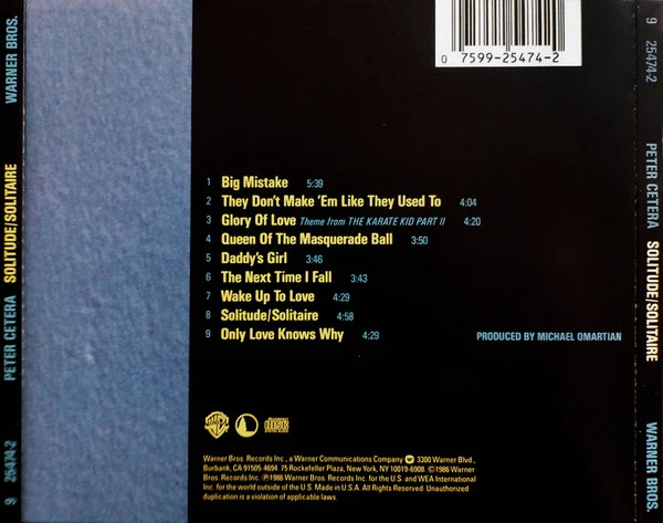 Peter Cetera - Solitude / Solitaire (CD, Album) - Image 2