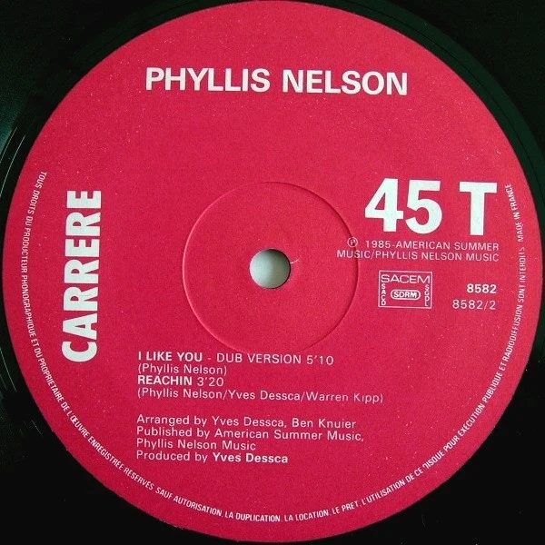 Phyllis Nelson - I Like You (12", Maxi) - Image 4