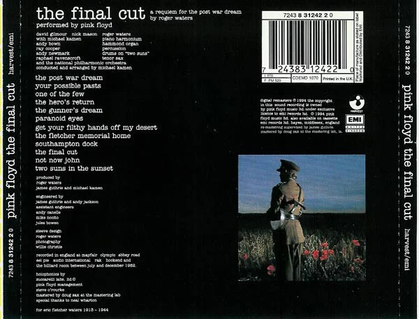 Pink Floyd - The Final Cut (CD, Album, RE, RM) - Image 2