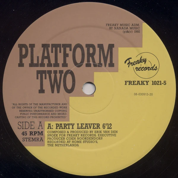 Platform Two - Party Leaver (12", Maxi) - Image 4