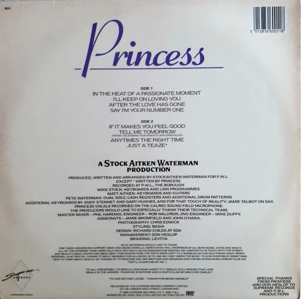 Princess - Princess (LP, Album) - Image 2