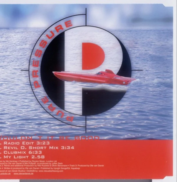 Pure Pressure - Wouldn't It Be Good (CD, Maxi, Copy Prot.) - Image 2