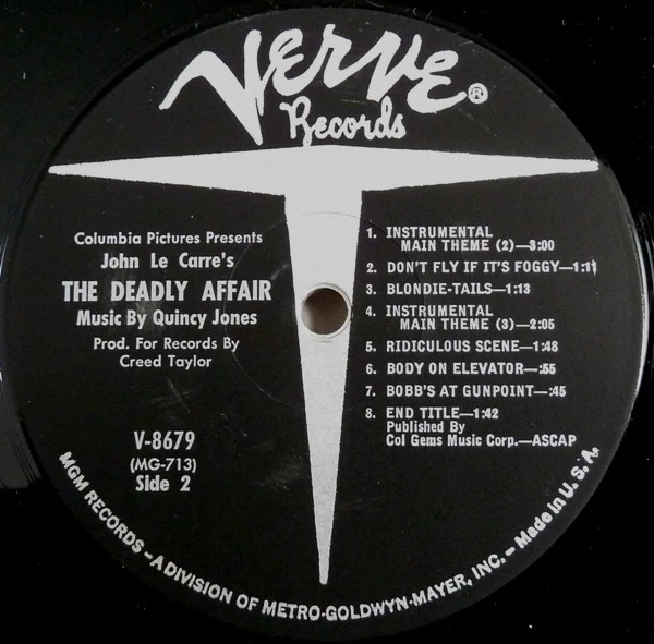 Quincy Jones - The Deadly Affair (The Original Sound Track Album) (LP, Album, Mono) - Image 4