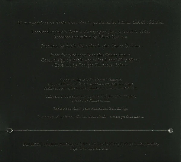 Rabih Abou-Khalil, Dominique Pifarely* . Vincent Courtois . Nabil Khaiat - Yara (CD, Album, Dig) - Image 3
