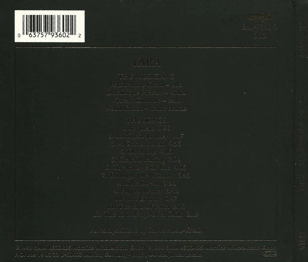 Rabih Abou-Khalil, Dominique Pifarely* . Vincent Courtois . Nabil Khaiat - Yara (CD, Album, Dig) - Image 4
