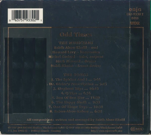 Rabih Abou-Khalil - Odd Times (CD, Album, Dig) - Image 2
