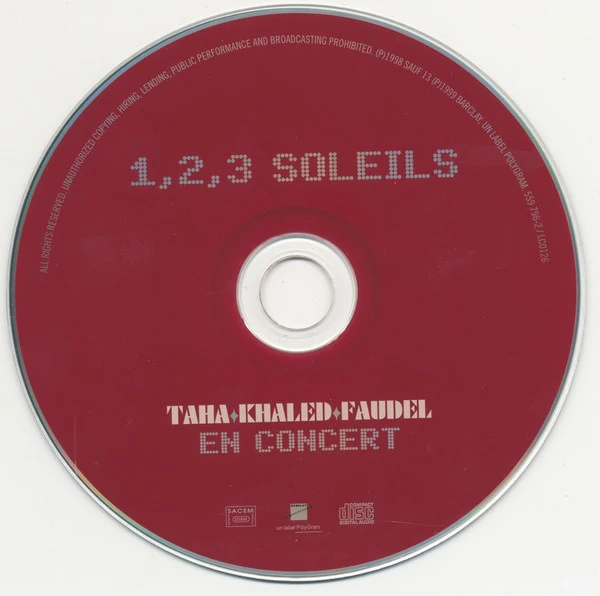 Rachid Taha ⧫ Khaled ⧫ Faudel - 1, 2, 3 Soleils (CD, Album) - Image 3