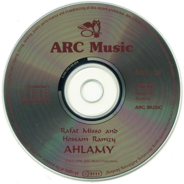 Rafat Misso* And Hossam Ramzy - Ahlamy = أحلامي (CD) - Image 3