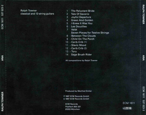 Ralph Towner - Ana (CD, Album) - Image 4