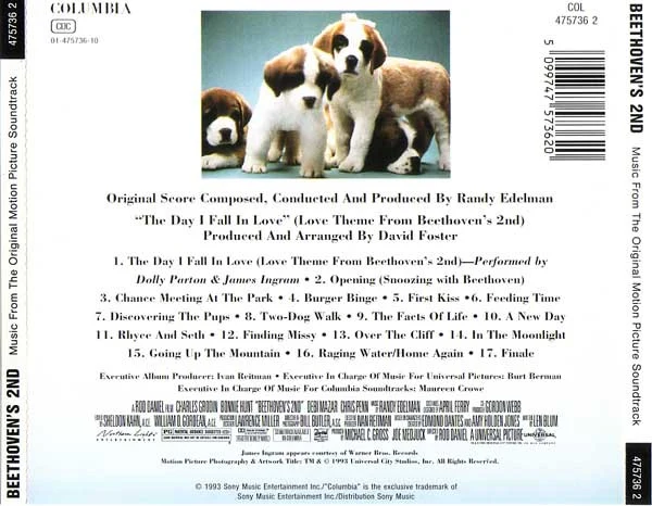 Randy Edelman - Beethoven's 2nd (Music From The Original Motion Picture Soundtrack) (CD, Album) - Image 2