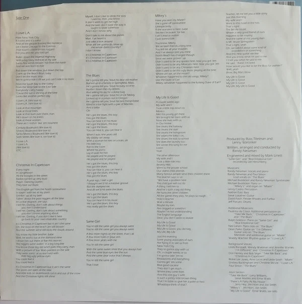 Randy Newman - Trouble In Paradise / Un Samedi En Décembre (LP, Album + LP, Ltd, Promo) - Image 5