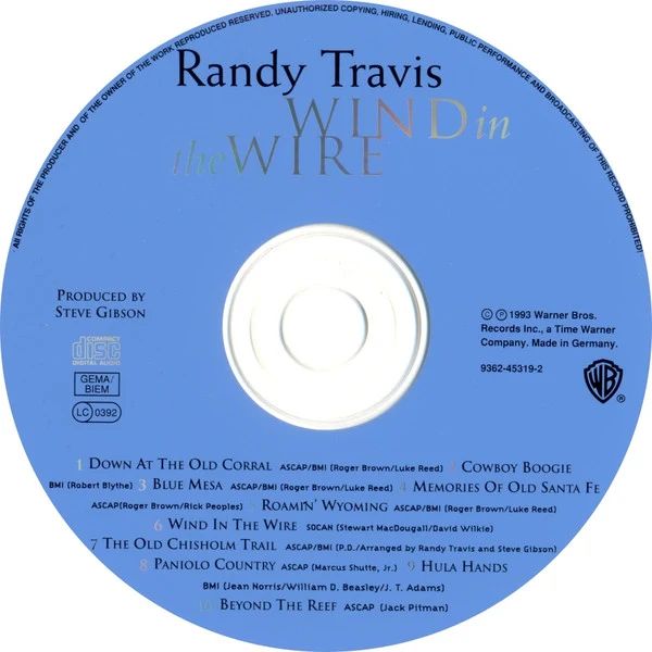 Randy Travis - Wind In The Wire (CD, Album) - Image 3
