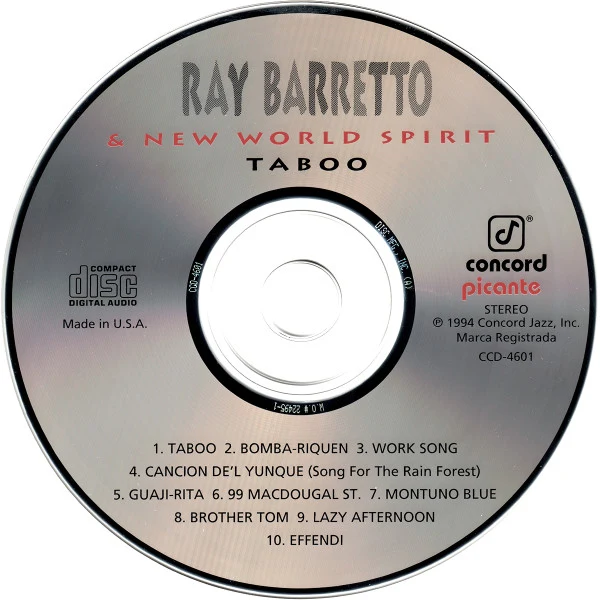Ray Barretto & New World Spirit - Taboo (CD) - Image 3