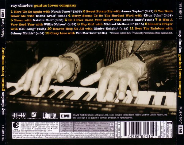 Ray Charles - Genius Loves Company (CD, Album, Copy Prot.) - Image 2