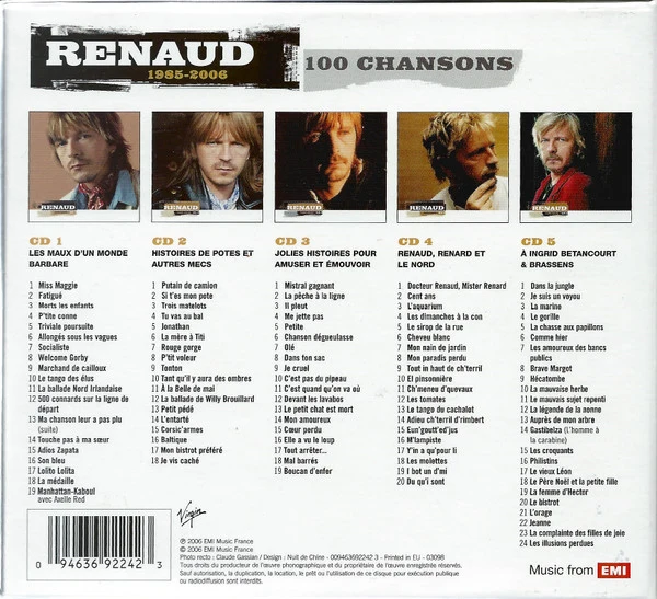 Renaud - 1985-2006 (5xCD, Comp) - Image 2