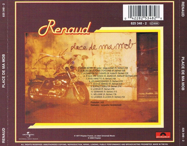 Renaud - Laisse Béton  (Place De Ma Mob) (CD, Album, RE) - Image 2