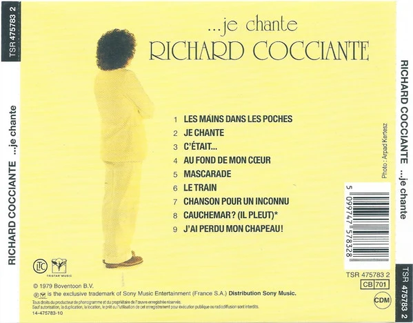 Richard Cocciante* - ...Je Chante (CD, Album, RE) - Image 2