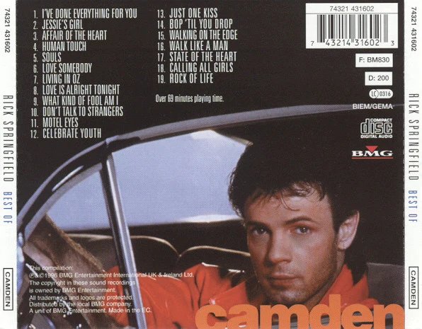 Rick Springfield - Best Of (CD, Comp) - Image 4