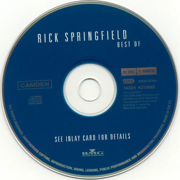 Rick Springfield - Best Of (CD, Comp) - Image 5