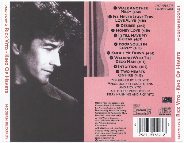 Rick Vito - King Of Hearts (CD, Album) - Image 2
