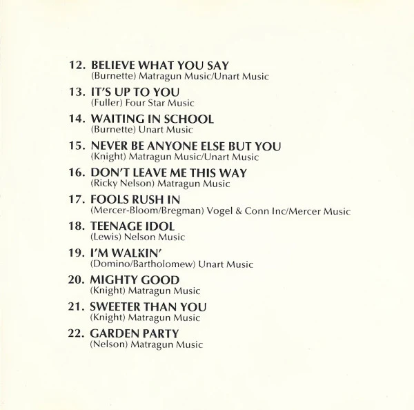 Ricky Nelson (2) - Greatest Hits (CD, Comp) - Image 5