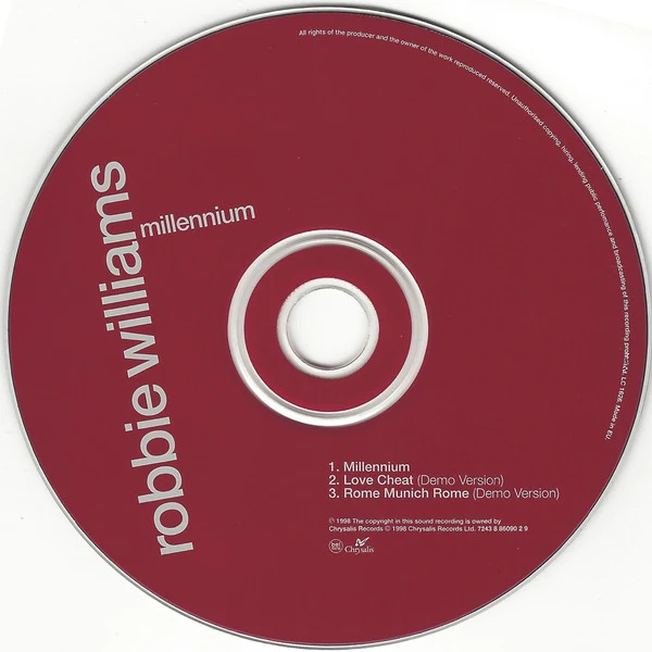 Robbie Williams - Millennium (CD, Single, Ltd, CD1) - Image 3