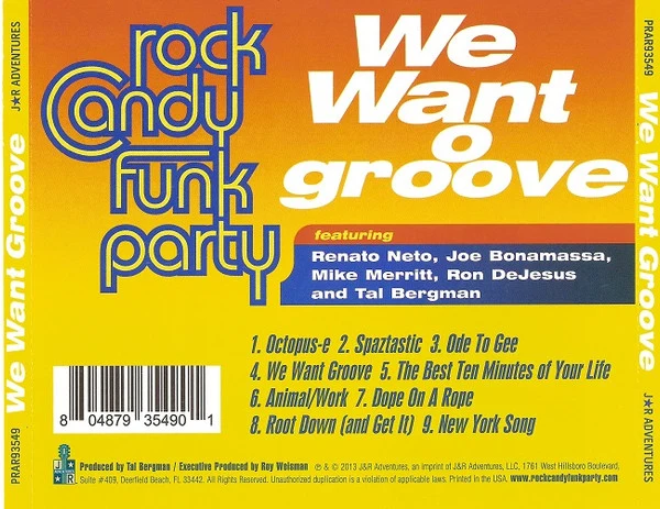 Rock Candy Funk Party feat. Renato Neto, Joe Bonamassa, Mike Merritt, Ron DeJesus and Tal Bergman - We Want Groove (CD, Album + DVD) - Image 2